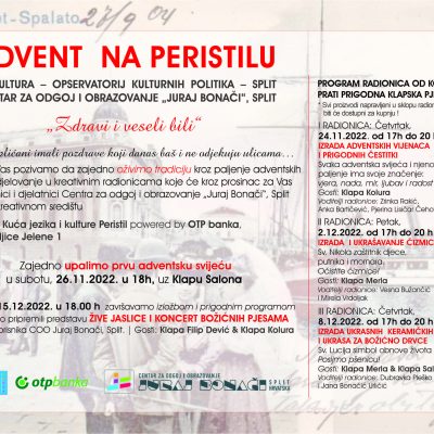 ADVENT NA PERISTILU U ORGANIZACIJI COO JURAJ BONAČI