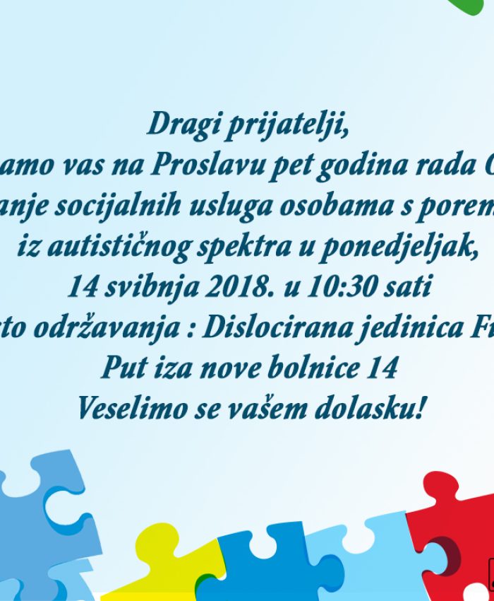 Program proslave 5. godišnjice odjela za autizam